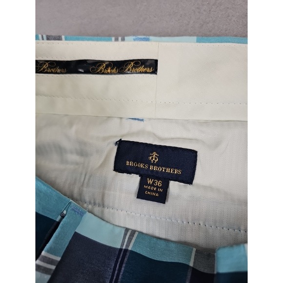 Brooks‎ Brothers Golf Shorts Plaid Performance Stretch Flat Front Men's Size 36 - Picture 4 of 7